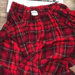 Off the shoulder flannel